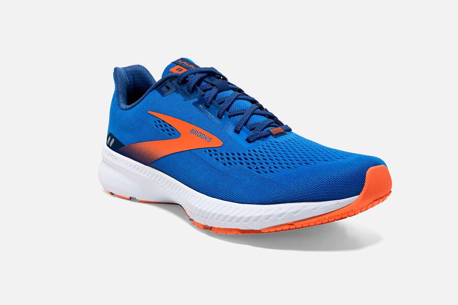 Brooks Launch 8 Road Running Shoes - Mens - Blue/Orange - AN9672418